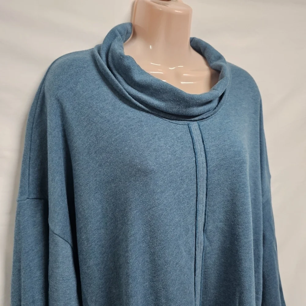 J. Jill Blue Cowl Neck Sweater